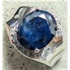Image 1 : SILVER(6.97g), SAPPHIRE (4.15ct)RING, size , appraised/retail value $400