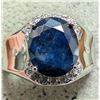 Image 2 : SILVER(6.97g), SAPPHIRE (4.15ct)RING, size , appraised/retail value $400