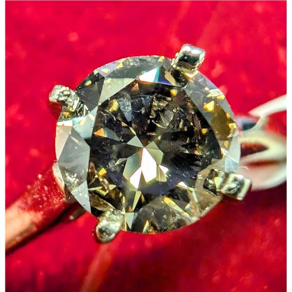 14K(2.16g), NATURAL DIAMOND (0.75ct)RING, size 4.5, appraised/retail value $3280
