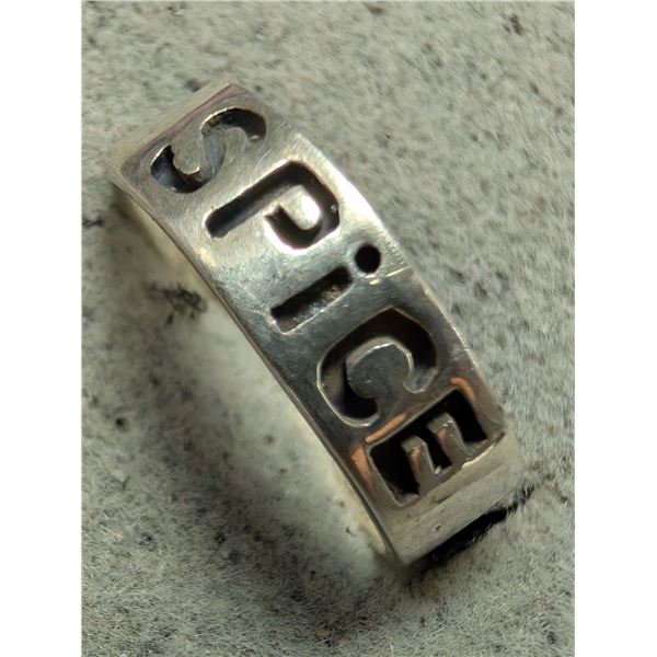 SILVER(4.09g), RING "Spice" Handmade Engraved