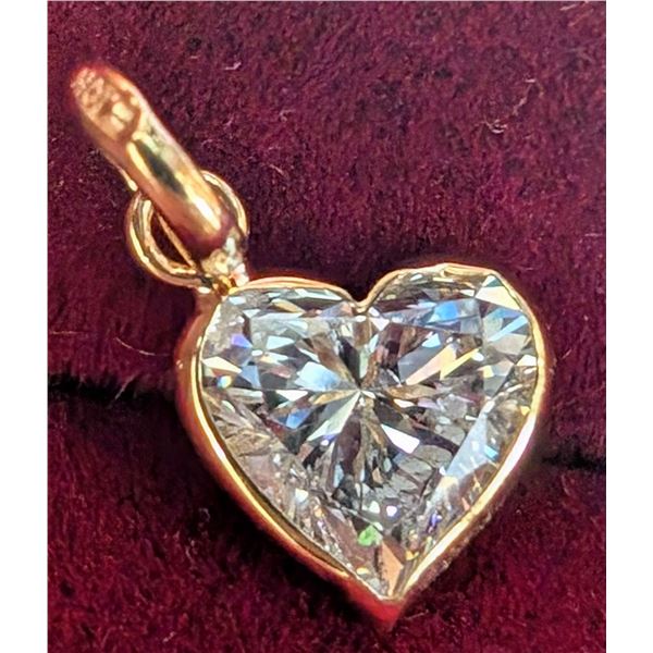 10K(0.37g), LAB DIAMOND (1.1ct)PENDANT, appraised/retail value $1785
