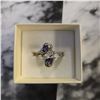 Image 1 : Bypass-Style Cluster Bicolor Ring - Size 7.5