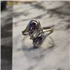 Image 2 : Bypass-Style Cluster Bicolor Ring - Size 7.5