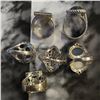 Image 2 : 6 New Polished Natural Gemstones in Silver Settings