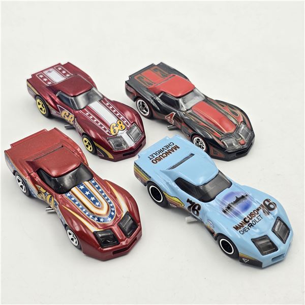 Hot Wheels 76 Greenwood Corvette lot of 4