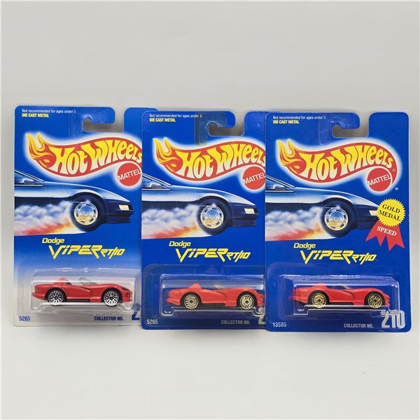 Hot Wheels RT/10 Dodge Viper lot of 3