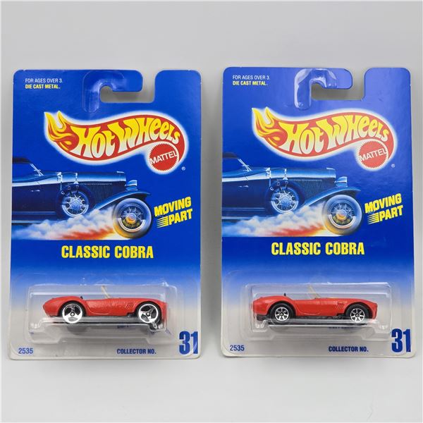 Hot Wheels Red Classic Cobra Pair