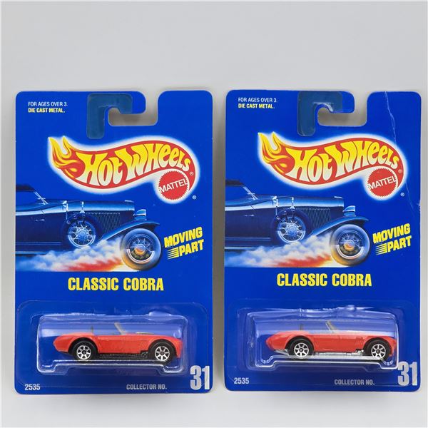 Hot Wheels Red Classic Cobra Pair