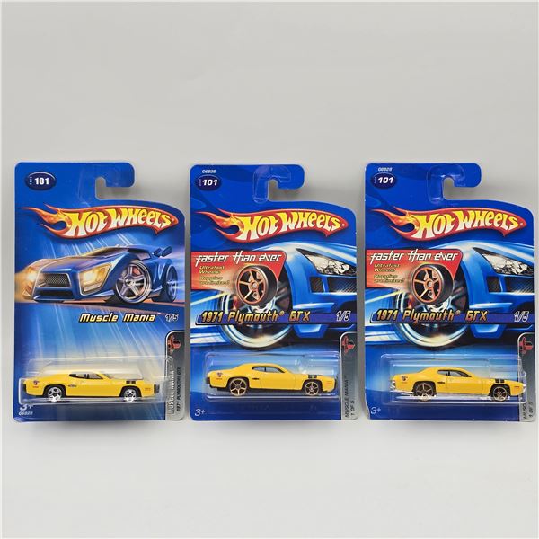 Hot Wheels 71 Plymouth GTX lot of 3