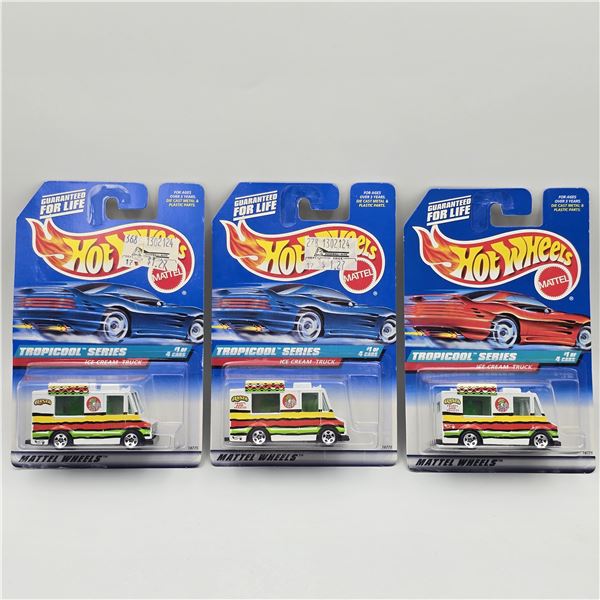 Hot Wheels Ice Cream Truck lot of 3