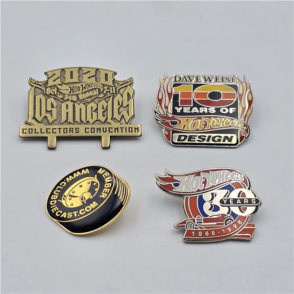 Hot Wheels Pin lot of 4