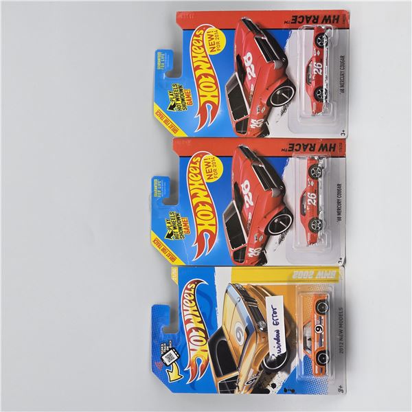 Hot Wheels Error lot of 3