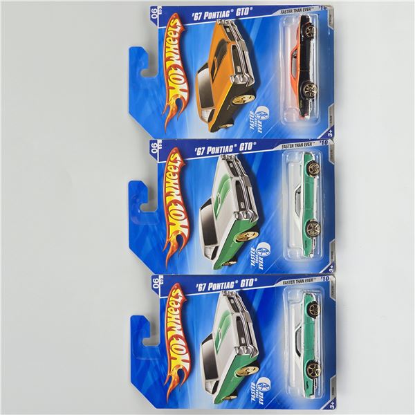 Hot Wheels 67 Pontiac GTO lot of 3
