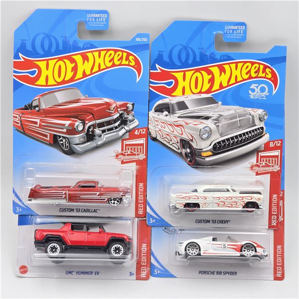 Hot Wheels Red Edition lot of 4