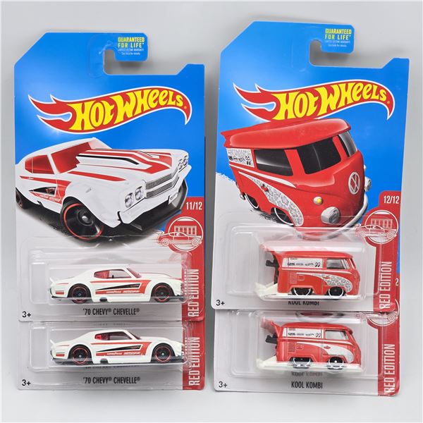 Hot Wheels Red Edition lot of 4