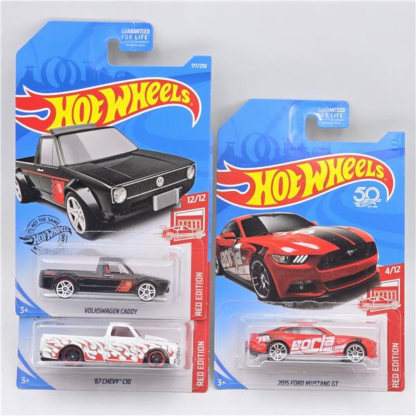 Hot Wheels Red Edition lot of 3