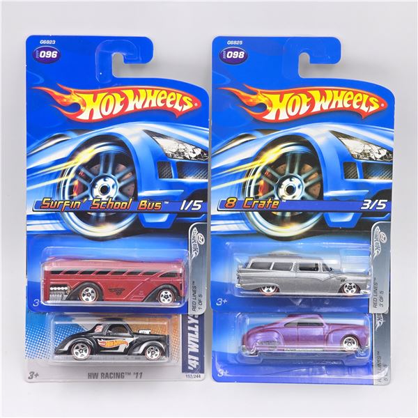Hot Wheels New Red Lines lot of 4