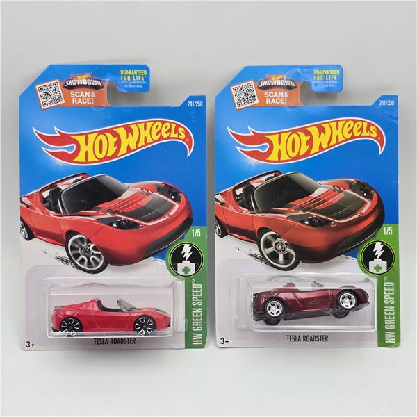Hot Wheels Tesla Roadster Pair