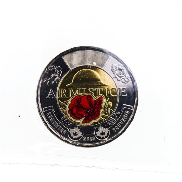 Canada 2018 $2 Armistice; Colour MS63 ICCS