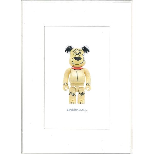 Be@rbrick Fine Art 3d Giclee "MUTTLEY" Matted 5 x