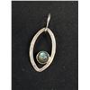 Image 3 : Hand Crafted Sterling Silver w/ LABRADORITE Stone Pendant, Marked 925