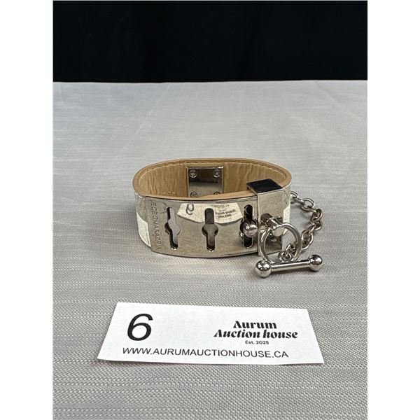 BCBG MAXAZRIA Leather w/ Stainless Steel Bangle