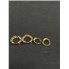 Image 3 : 4 Pairs Silver/Gold Hoop Earrings