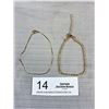 Image 1 : 2 Dainty Gold Tone Bracelets