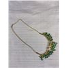 Image 3 : Beautiful Gold Plated Choker Necklace w/ Dangling Tassels