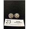 Image 1 : Vintage Pair of Sterling Silver Clip On Earrings, Marked Sterling