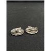 Image 4 : Vintage Pair of Sterling Silver Clip On Earrings, Marked Sterling