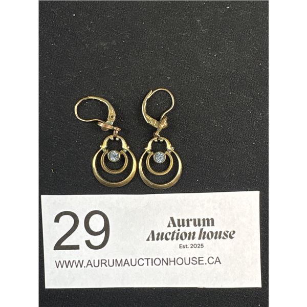 Pair of Vintage Earrings, Marked K&L + R.G.P. (Rolled Gold Plated)