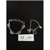 Image 1 : 2 Silver Plated Bracelets, One w/ Charms