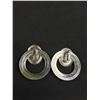Image 2 : Pair of Silver w/ Abelone Clip On Earrings