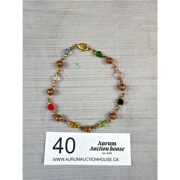 Lovely Vintage Gold Tone Bracelet, Marked 18K G.P.