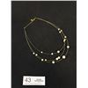 Image 4 : Triple Strand Gold Plated w/ Pearls Necklace