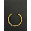 Image 2 : Nice 18K Gold Plated Twisted Design Open Cuff Bangle
