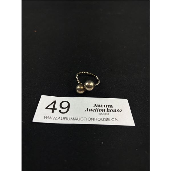 Vintage Sterling Silver Ring, Adjustable Ring Size