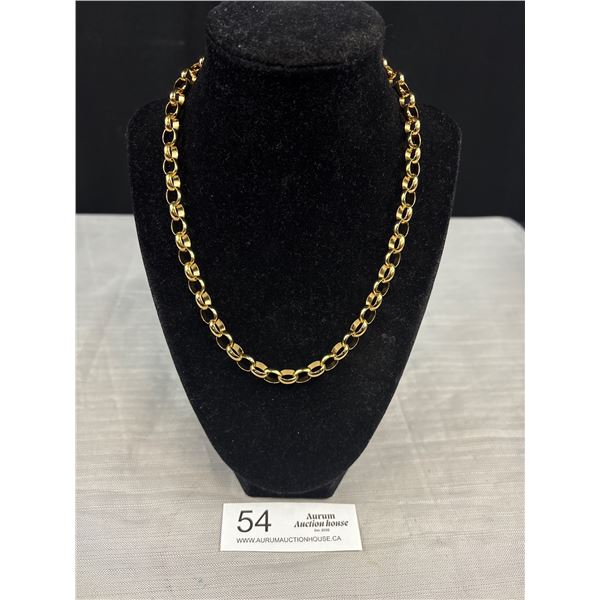 Beautiful Vintage Gold Links Necklace, 18" Length
