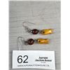 Image 2 : Pair of Vintage Butterscotch Amber Dangle Earrings