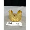 Image 1 : Vintage Gold Plated Roman Open Cuff Bangle