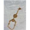 Image 1 : Vintage Gold Plated Ring w/ Bracelet Attached