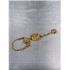 Image 3 : Vintage Gold Plated Ring w/ Bracelet Attached