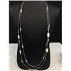 Image 2 : Beautiful Double Strand Chain Necklace w/Inset Enamel