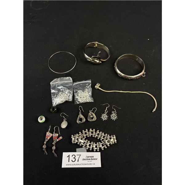 Large Lot All Marked 925 Wearable Jewelry - Passed Magnet Test - Failed Acid Test - 185g