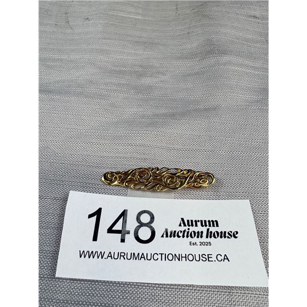 14k Artisan Pendant - 1 7/8" Long - 7/16" Wide - 3.3 Grams - Not Marked Acid Tested 14k (Scratched V