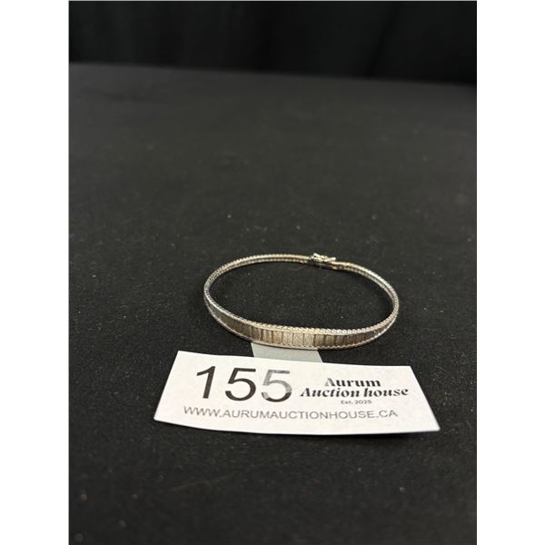 925 Sterling Silver Italy 7.5" Solid Well Made Bracelet  - Tested
