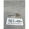 Image 1 : 925 Sterling Silver Butterfly Stick Pin - Has Makers Mark - Tested