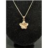 Image 2 : 925 Sterling Silver 18" Chain & Flower Pendant - Tested