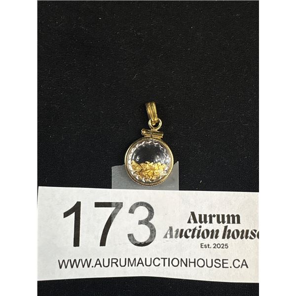 Vintage 1/20 12k Gold Filled Shaker Pendant With Gold Nuggets